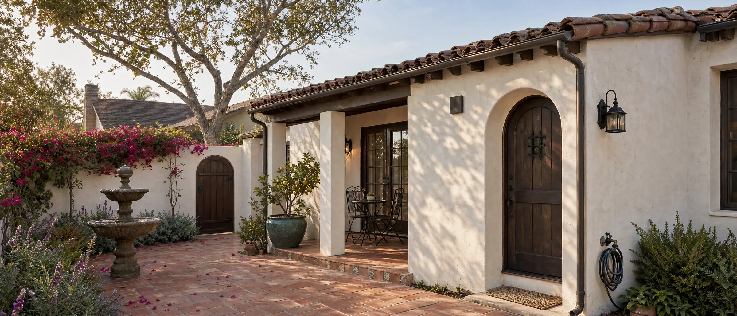 A NewGen ADU Builders jobsite at rest, a finished ground-up ADU in a Cerritos backyard
